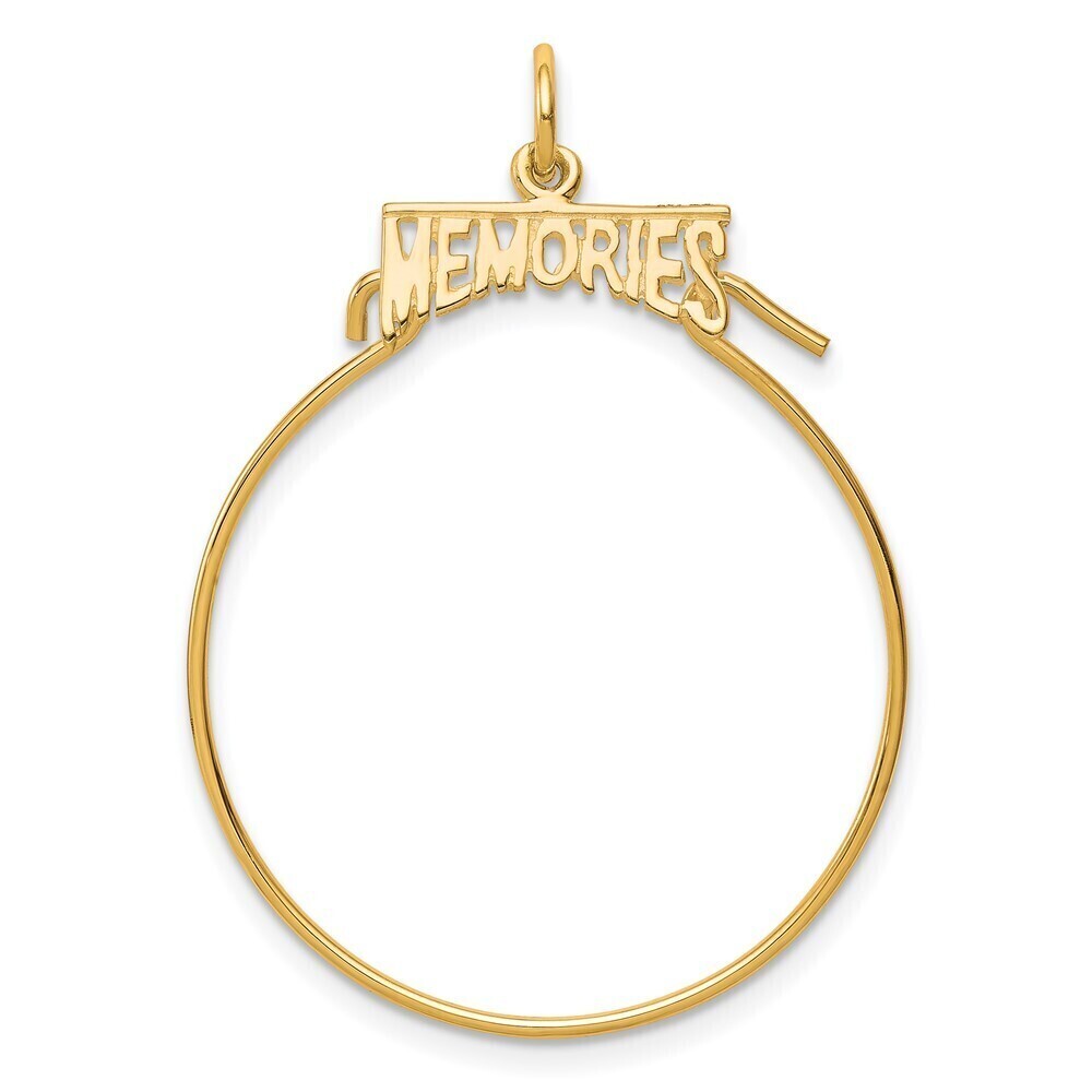 Million Charms 10k Yellow Gold MEMORIES Charm Holder Genuine Gold